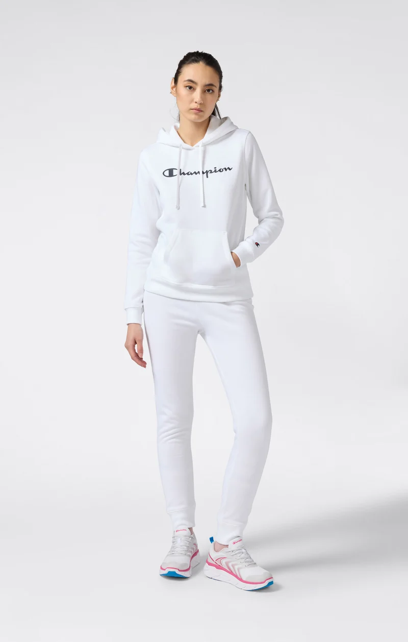 Women's Fleece Hooded Sweatshirt Script Logo