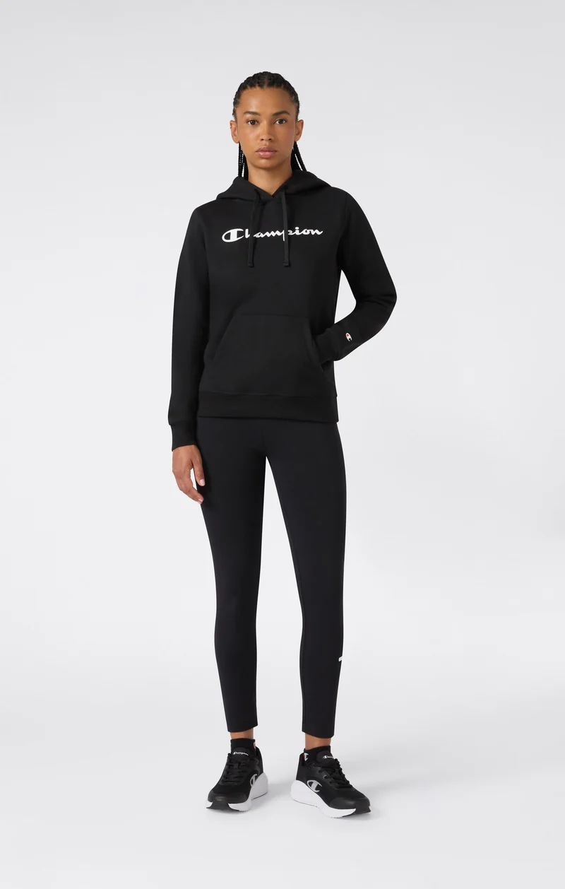 Women's Fleece Hooded Sweatshirt Script Logo