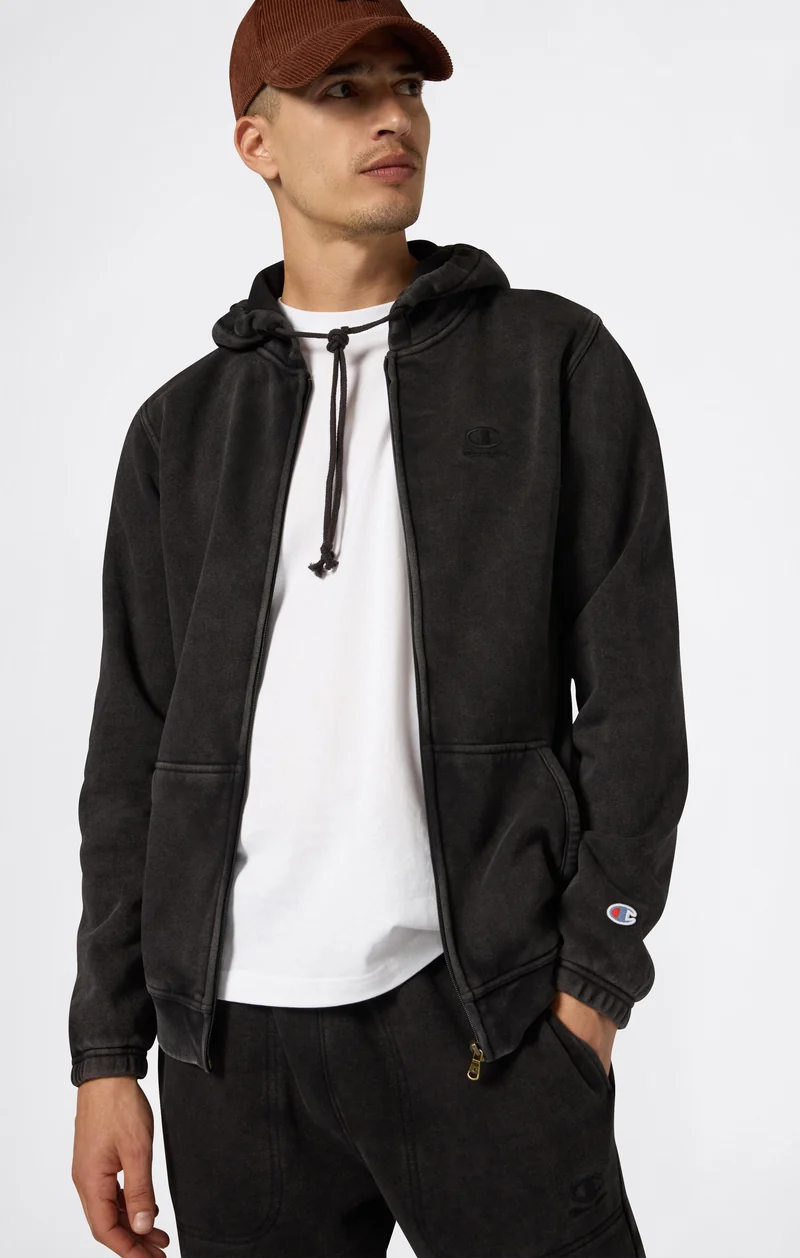 Men’s Washed Fleece Full Zip Hoodie Icons