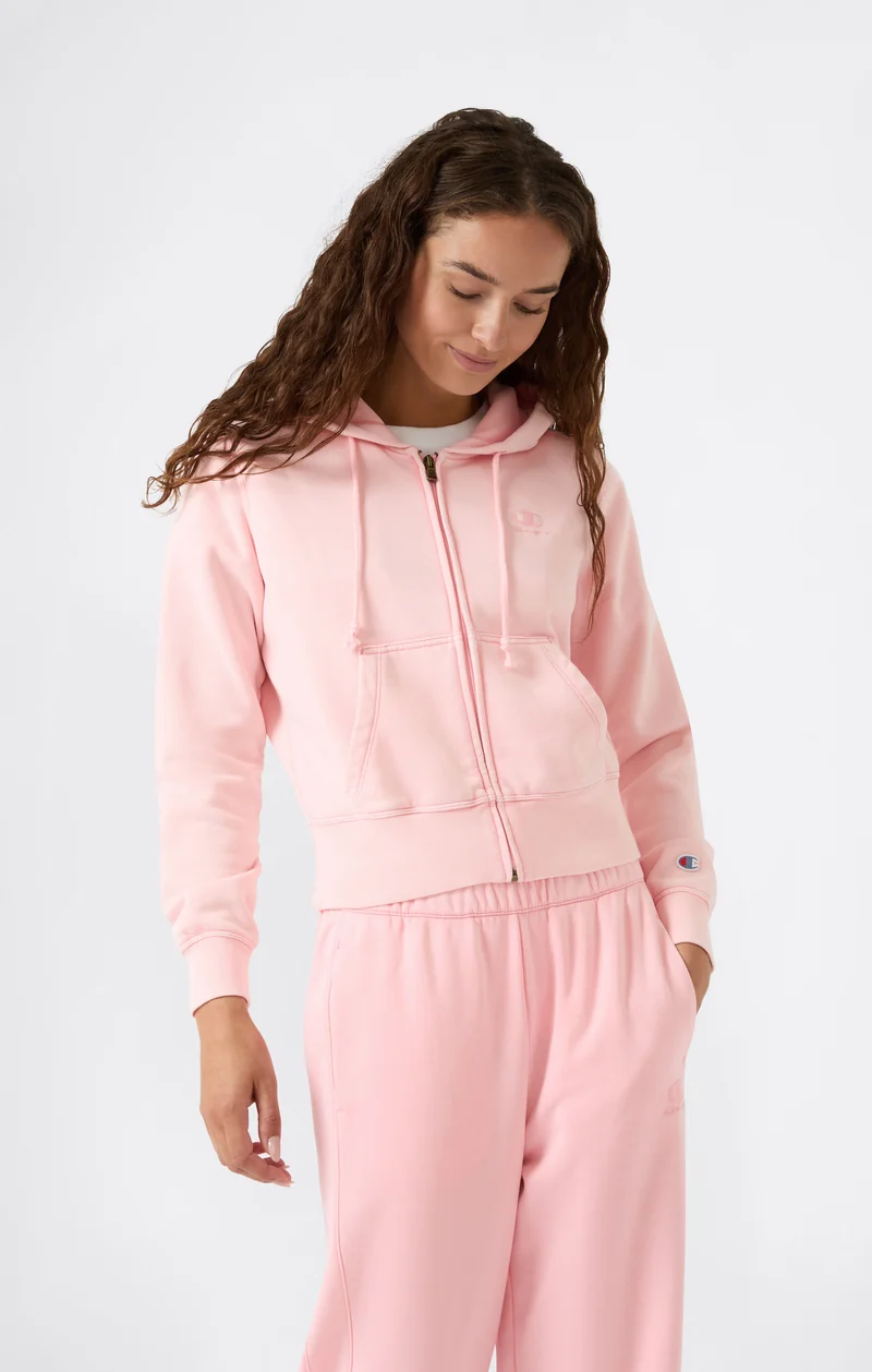 Women's Washed Full Zip Fleece Hoodie Icons