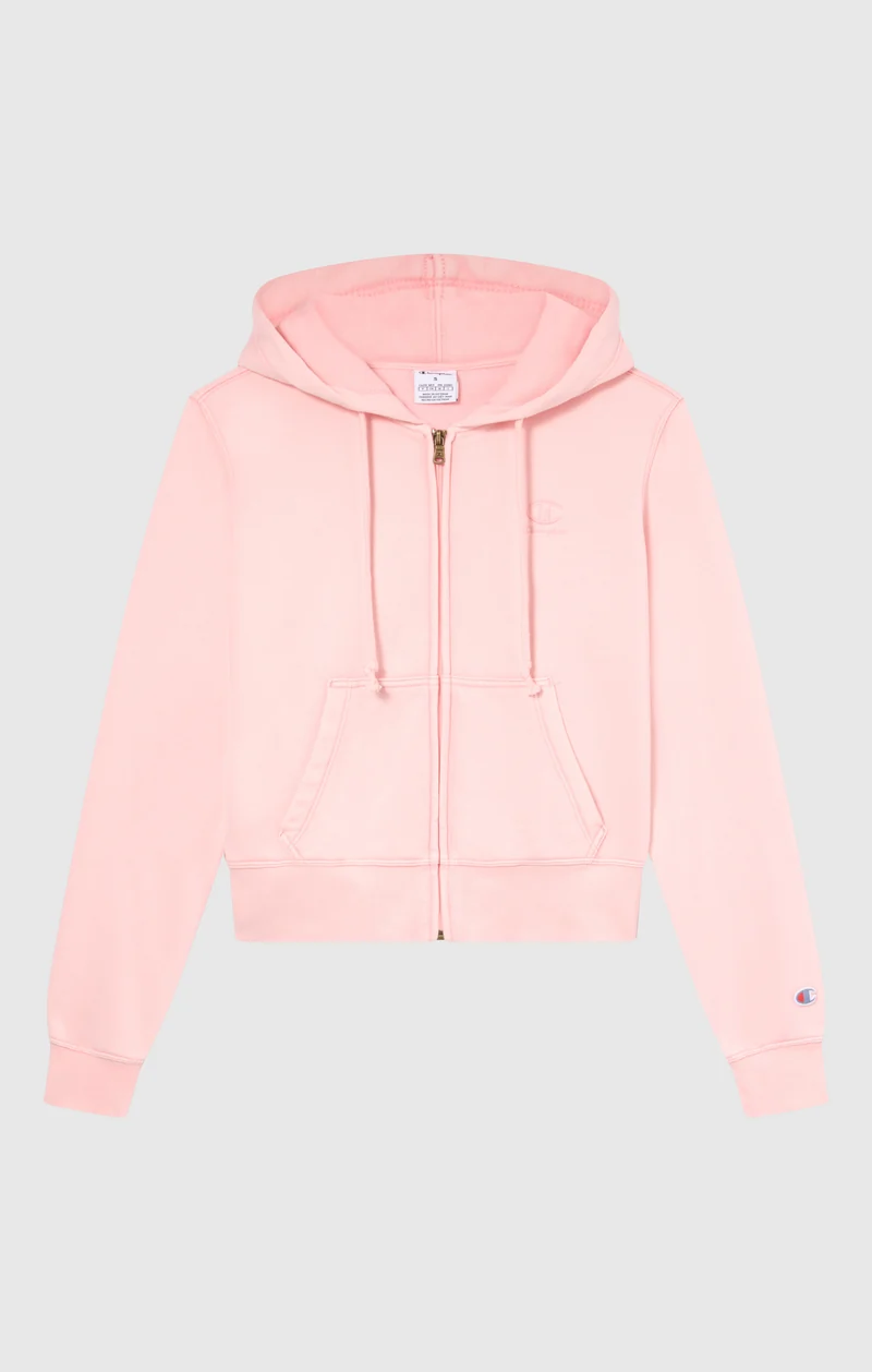 Women's Washed Full Zip Fleece Hoodie Icons