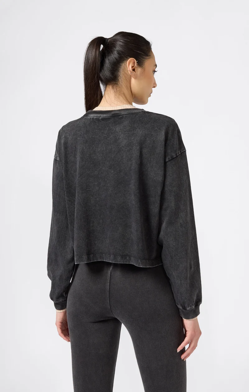 Women's Washed Long Sleeve T-Shirt Icons