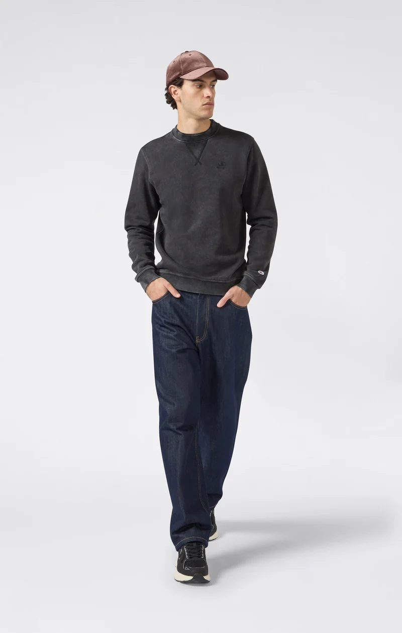 Men’s Washed Fleece Crewneck Sweatshirt Icons
