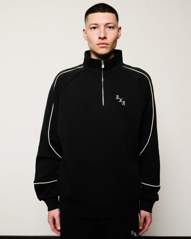 BXR Piped Quarter Zip Sweater