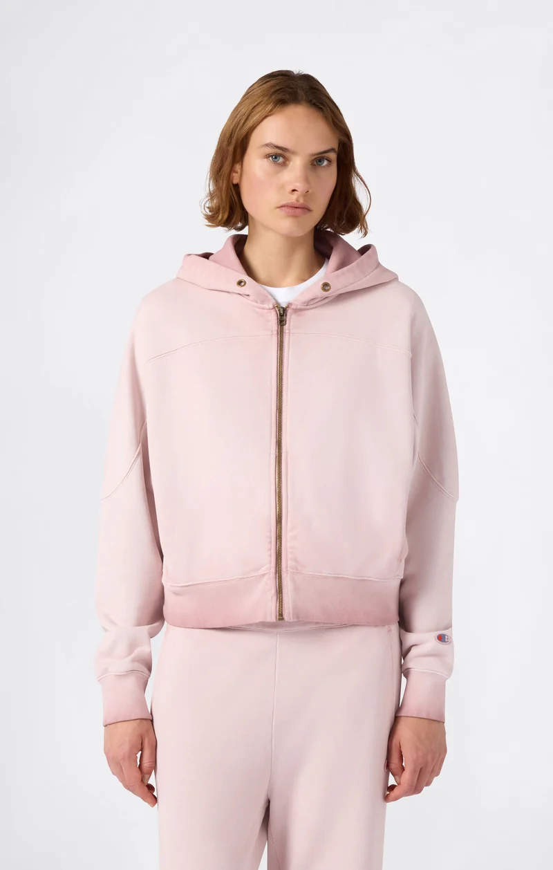 Women’s Washed Full Zip Heavyweight Sweatshirt Hoodie Time Capsule