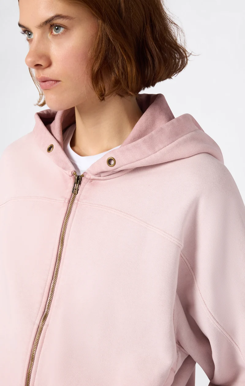 Women’s Washed Full Zip Heavyweight Sweatshirt Hoodie Time Capsule
