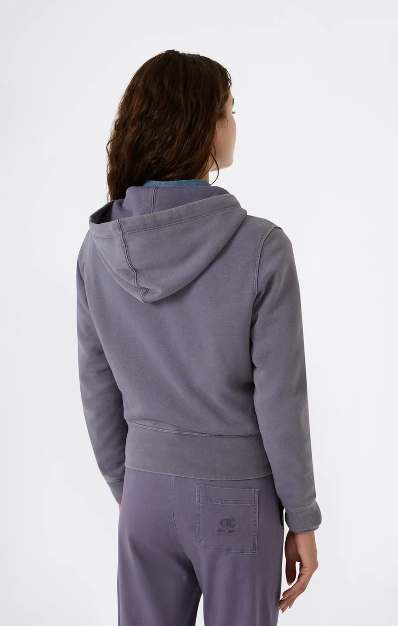 Women's Washed Full Zip Fleece Hoodie Icons