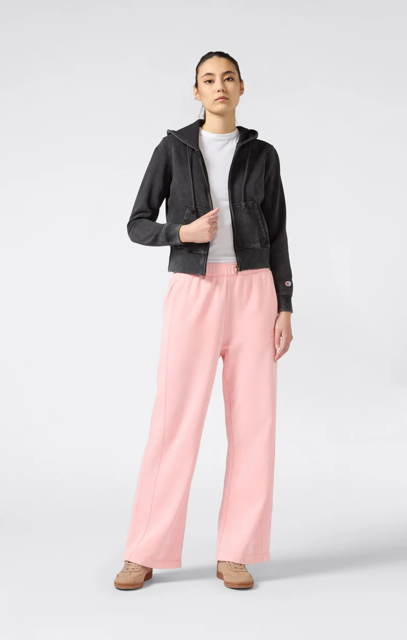 Women's Washed Wide Leg Fleece Pants Icons