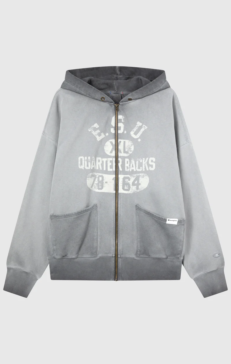 Men’s Washed Full Zip Hoodie Loose Fit Time Capsule
