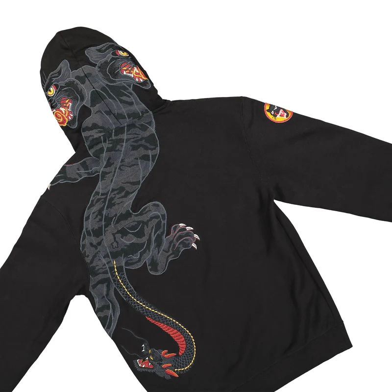 Two Headed Panther Hooded Sweat