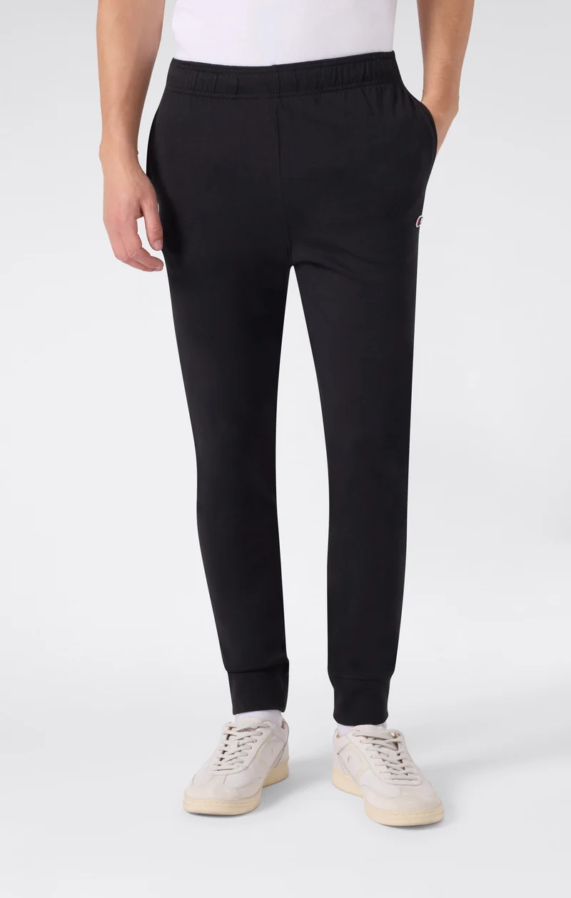 Men's Icons Slim Fit Rib Cuff Light Pants with Embroidered Logo