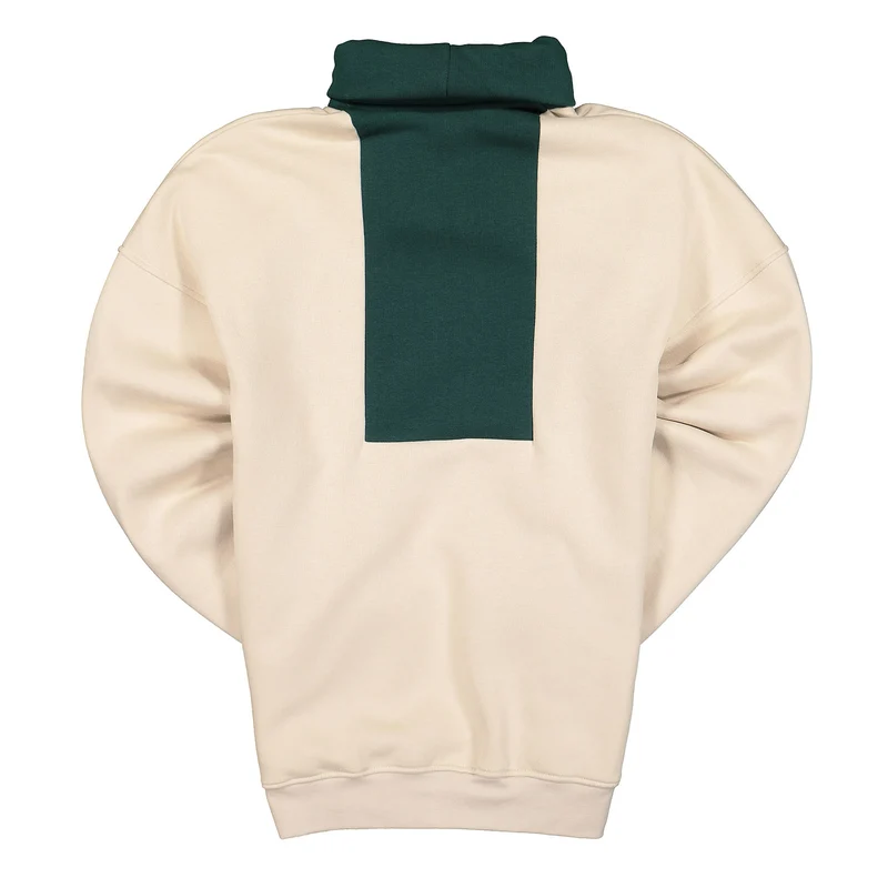 colorblock logo turtleneck fleece