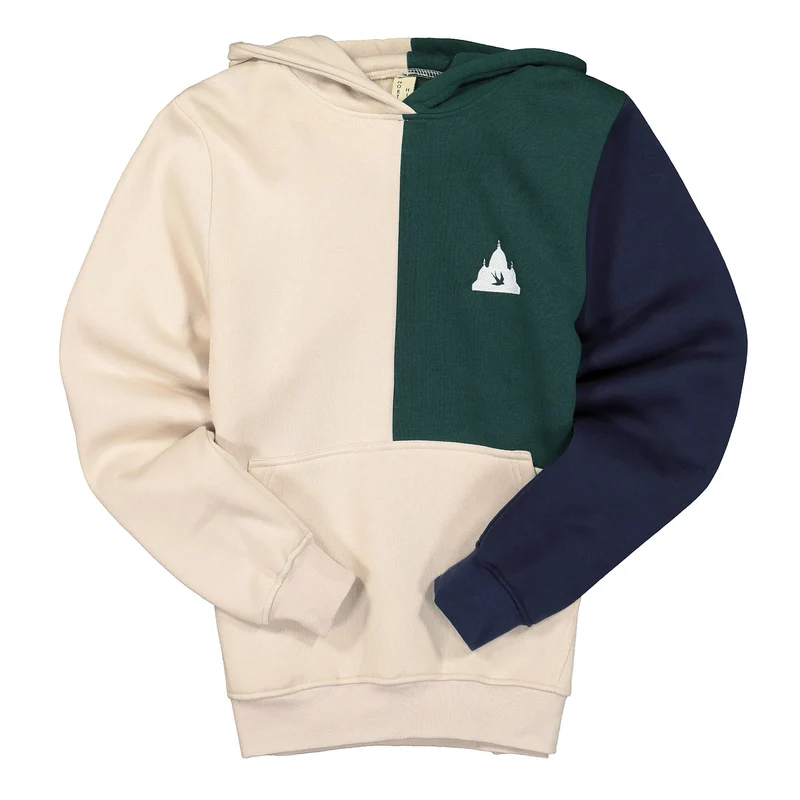 colorblock hoodie fleece