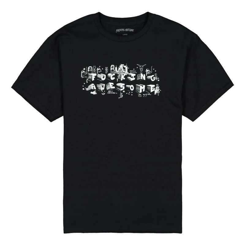 block letters tee
