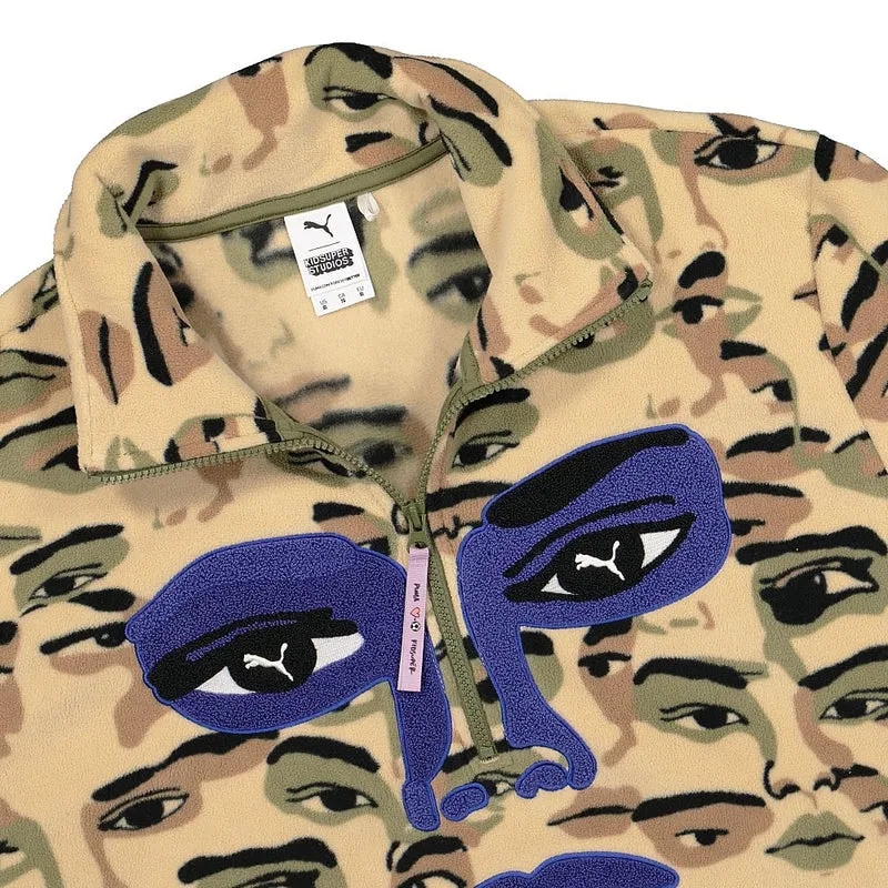 Kidsuper Studios x Puma All Over Print Fleece Half Zip Top