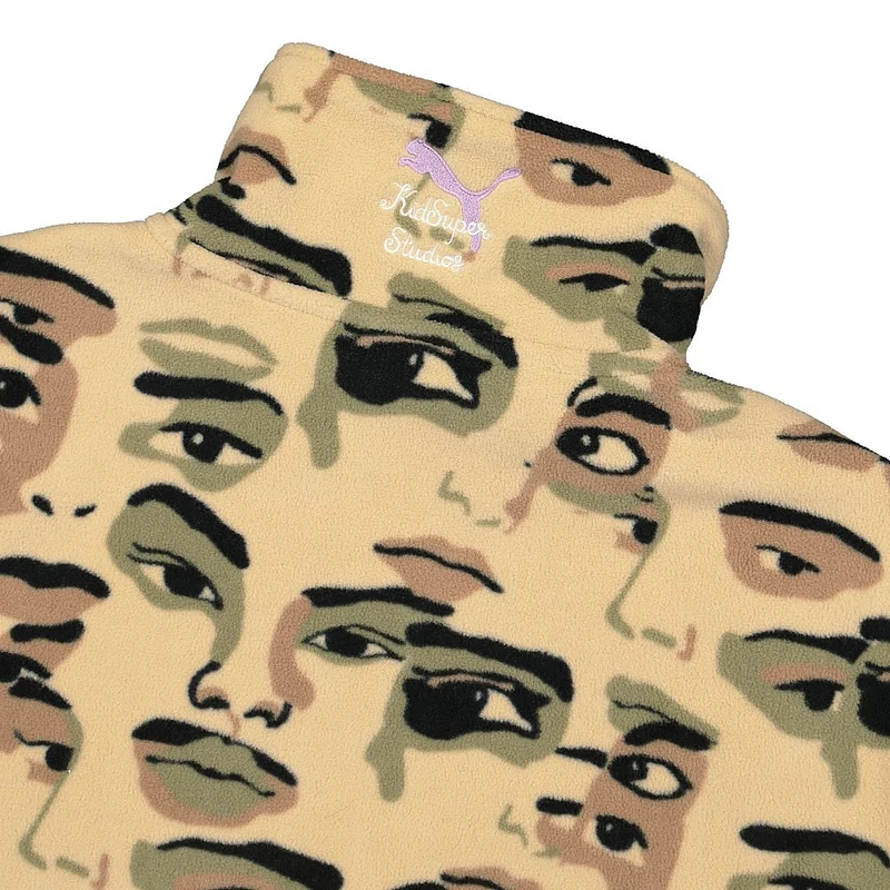 Kidsuper Studios x Puma All Over Print Fleece Half Zip Top